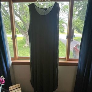 Sleeveless olive green Lane Bryant dress